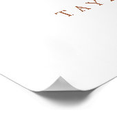 披露宴テーブルミニマルの結婚座席表の記号 ポスター (角)