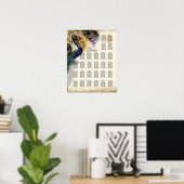 披露宴テーブル座席表、クリスマスピーコック ポスター (ホームオフィス)