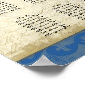 披露宴テーブル座席表、孔雀と羽根 ポスター (角)