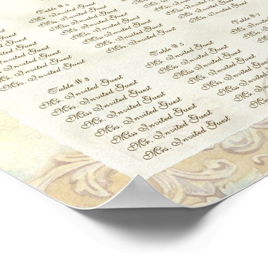 披露宴テーブル座席表、海馬沿岸 ポスター (角)