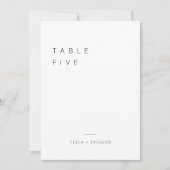 披露宴テーブル番号ミニマリストデコーカードT102 セーブザデート (正面)