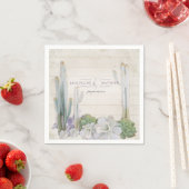 披露宴デコールデザートサボテンn多肉木 スタンダードカクテルナプキン (インサイチュ)