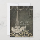 披露宴パリシャルボードモノグラムタイポグラフィ 招待状 (裏面)