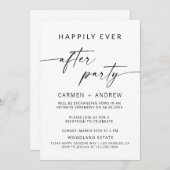 披露宴パーティの招待状,幸いにもParの後 招待状 (正面/裏面)