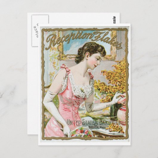 披露宴フレークヴィンテージベーキングアドアート ポストカード (正面/裏面)