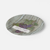 披露宴ブライダルシャワーデコル素朴ヴィネヤードアート ペーパープレート (アングル)