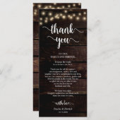 披露宴プレース設定ありがとうクラフトカード プログラム (正面/裏面)