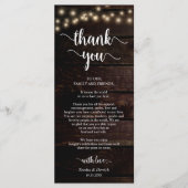 披露宴プレース設定ありがとうクラフトカード プログラム (正面)