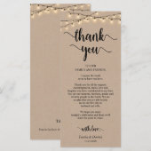 披露宴プレース設定ありがとうクラフトカード プログラム (正面/裏面)