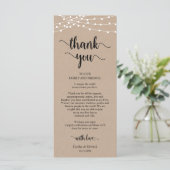 披露宴プレース設定ありがとうクラフトカード プログラム (スタンド正面)