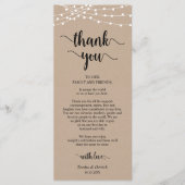 披露宴プレース設定ありがとうクラフトカード プログラム (正面)