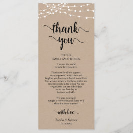 披露宴プレース設定ありがとうクラフトカード プログラム