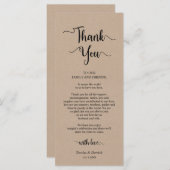 披露宴プレース設定ありがとうクラフトカード プログラム (正面/裏面)