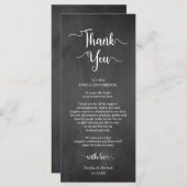 披露宴プレース設定ありがとう、黒板カード プログラム (正面/裏面)