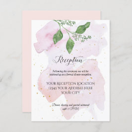 披露宴モダン金ゴールドユーカリ結婚グリーナリー 招待状