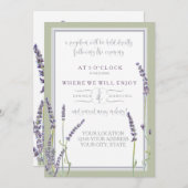 披露宴ラベフランスのンダーフローラモダンタイポグラフィ 招待状 (正面/裏面)