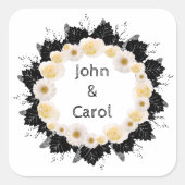 披露宴リハーサルエレガント切手 スクエアシール (正面)