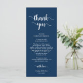 披露宴場所設定サンキューブルー素朴カード プログラム (スタンド正面)