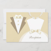 披露宴専用の新郎新結婚婦カード 招待状 (正面)