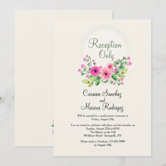 披露宴専用招待状 招待状 (正面/裏面)