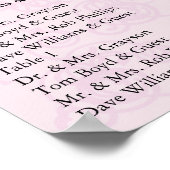 披露宴座席表薄紫 ポスター (角)