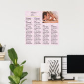 披露宴座席表薄紫 ポスター (ホームオフィス)