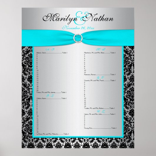 披露宴座席表 ポスター (正面)