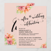 披露宴後のセレモニー　スクリプト　ブラッシュ　フローラル 招待状 (正面/裏面)