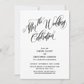 披露宴後の詳細な脚本 招待状 (正面)