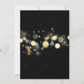 披露宴後の金色、ぼけーっと黒い背景 招待状 (裏面)
