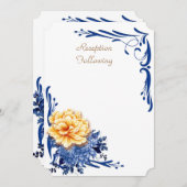 披露宴後を追/結婚式招待状カード 招待状 (正面/裏面)