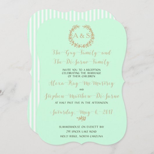 披露宴招待状のみ 招待状 (正面/裏面)