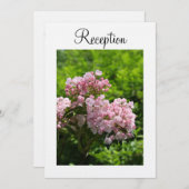 披露宴招待状ピンク結婚ズマウンテンローレル 招待状 (正面/裏面)