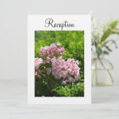 披露宴招待状ピンク結婚ズマウンテンローレル 招待状 (スタンド正面)