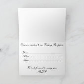 披露宴招待状レッドローズ 招待状 (内部)