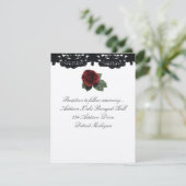 披露宴招待状 デザイン ローズとケーキ 招待状 (スタンド正面)