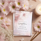 披露宴淡い色の赤面ピンクデイジー エンクロージャーカード