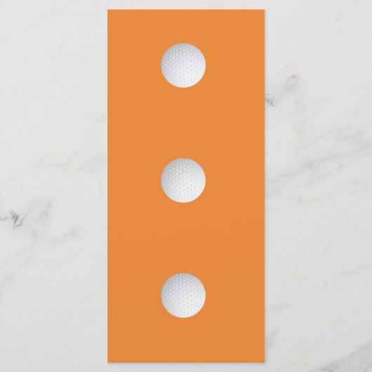 披露宴素晴らしの素晴らしいボールゴルファーのメニュー メニュー (裏面)