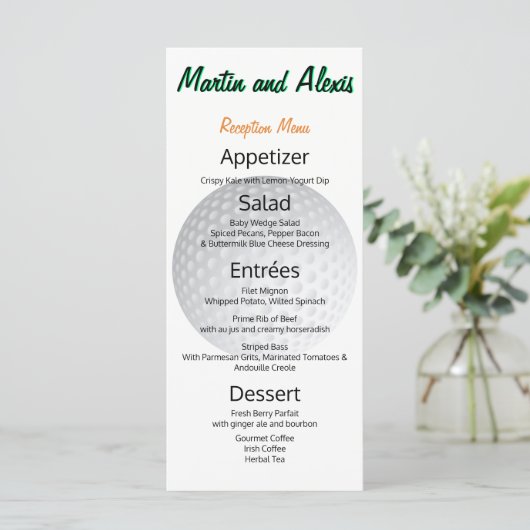 披露宴素晴らしの素晴らしいボールゴルファーのメニュー メニュー (スタンド正面)