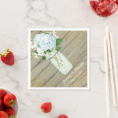 披露宴素朴カントリーメイソンジャーブルーあじさい スタンダードカクテルナプキン (インサイチュ)