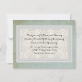 披露宴素朴レースwエイジヴィンテージリネン 招待状 (正面)