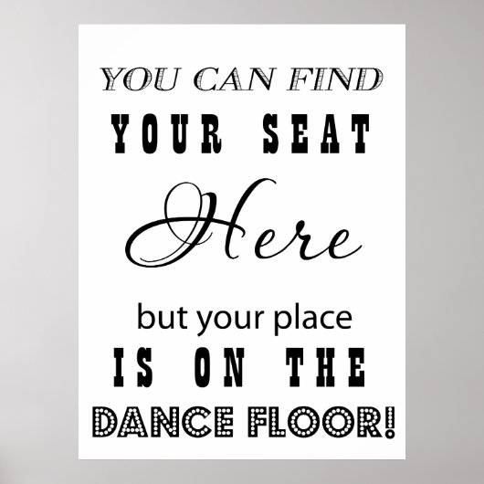 披露宴結婚のサイン席と踊り ポスター (正面)