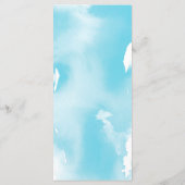 披露宴結婚のMENUスタイリッシュ aqua water color メニュー (裏面)
