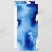 披露宴結婚ズMENUスタイリッシュ navy water color メニュー (正面/裏面)