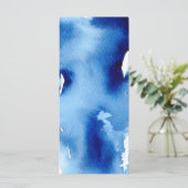 披露宴結婚ズMENUスタイリッシュ navy water color メニュー (スタンド正面)