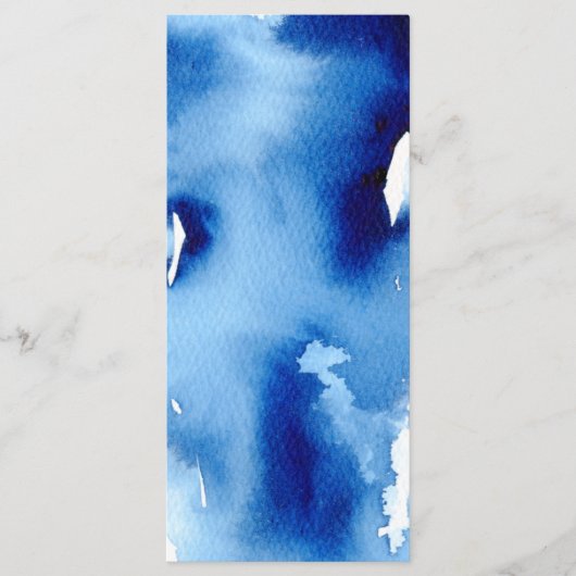 披露宴結婚ズMENUスタイリッシュ navy water color メニュー (正面)