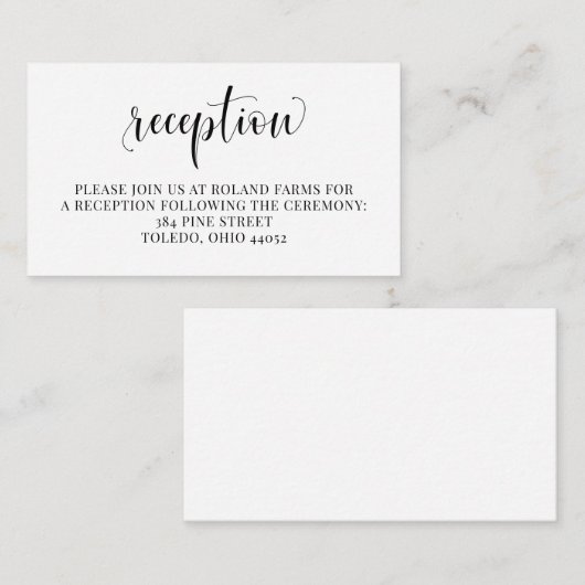 披露宴結婚式招待状挿入エンクロージャカード エンクロージャーカード (正面/裏面)