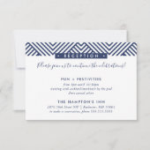 披露宴詳細モダンINSERT geoシンプル pattern 招待状 (正面)