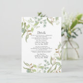 披露宴詳細素朴ワイナリーユーカリ葉 招待状 (スタンド正面)