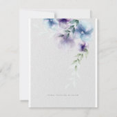 披露宴2 |半透明の水彩の花 セーブザデート (裏面)